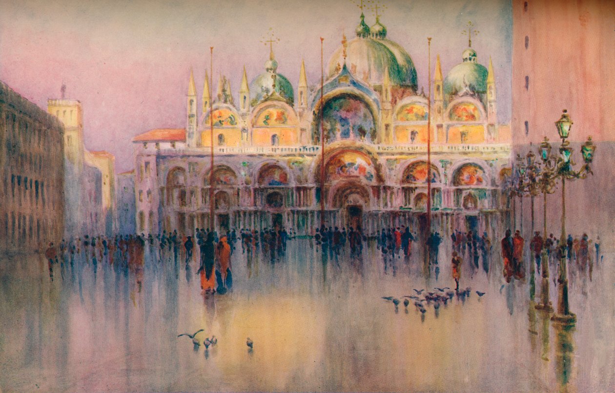Brilho da noite, São Marcos, Veneza. 1914 de Helen Donald Smith