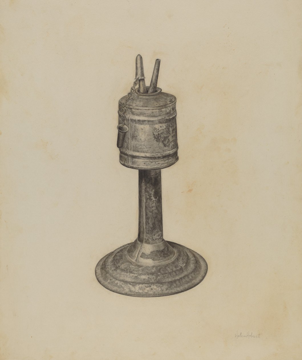 Lâmpada de canfeno de Helen Hobart