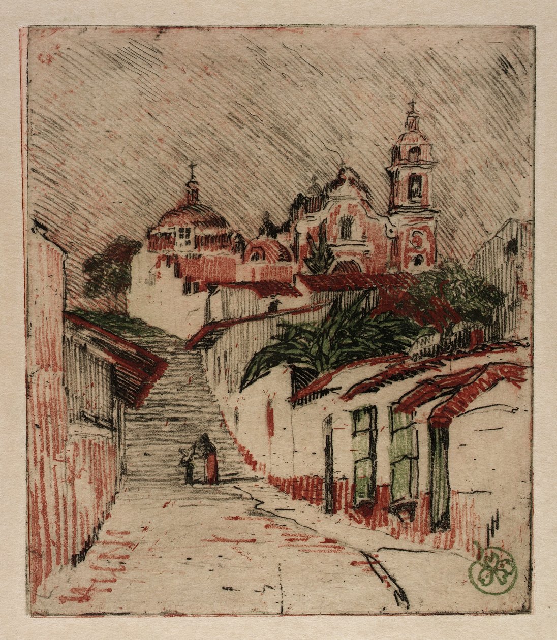 Igreja em Cuernavaca, México de Helen Hyde