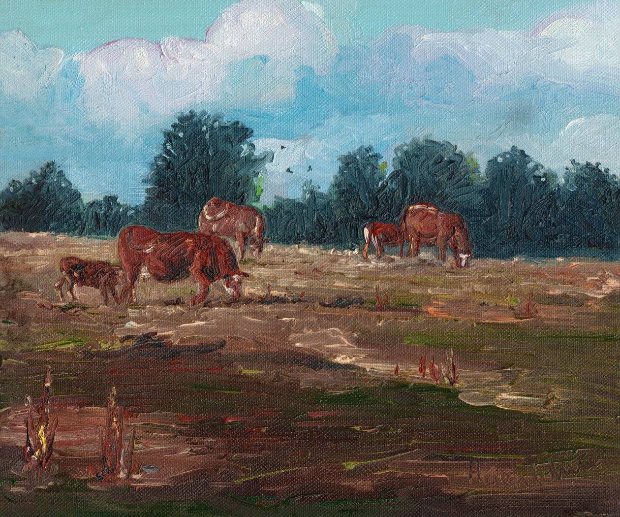 Pastoreio de vacas, 2008 de Helen White