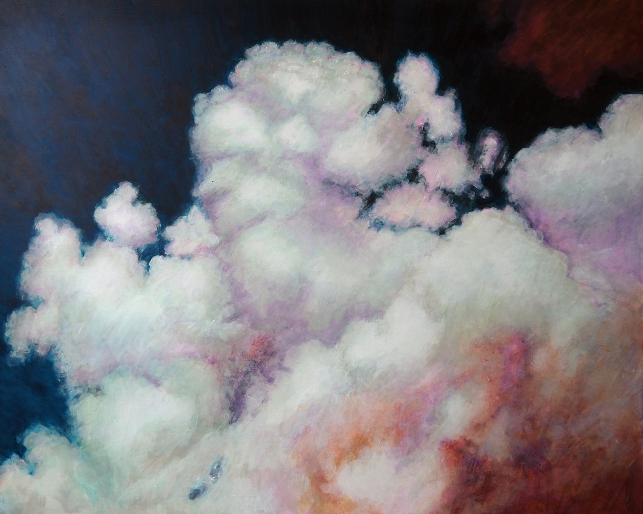 Cumulus, 2021 (acrílico a bordo) de Helen White