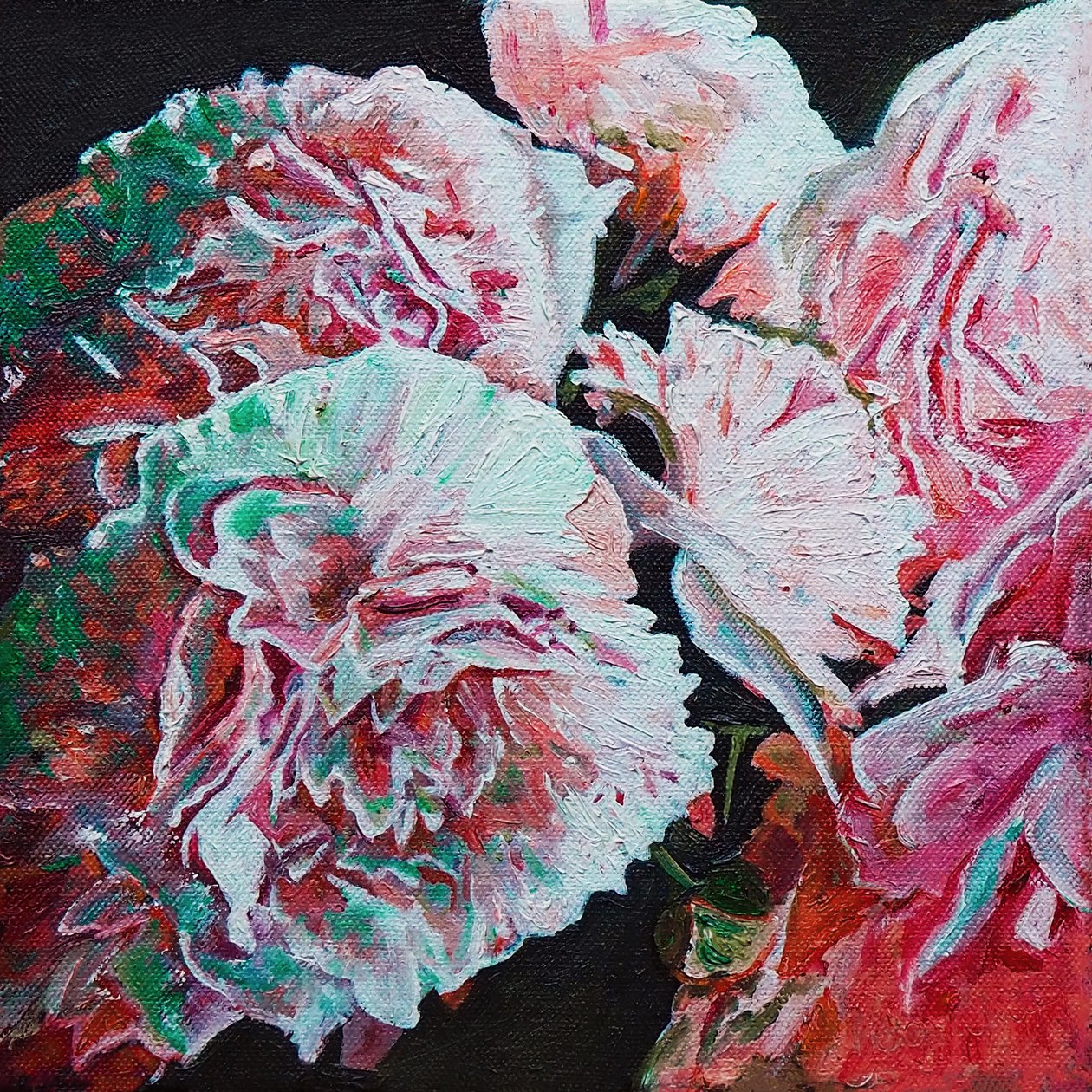 Peonies, 2010 (óleo sobre tela) de Helen White