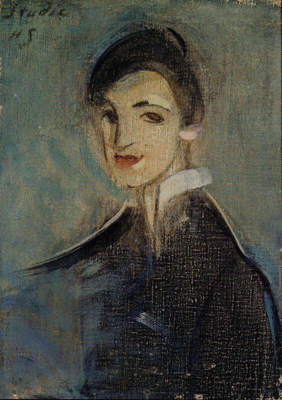 Cantora em BlackEnglish: Cantora em BlacknSvenska: Sangerskan i svartn de Helene Schjerfbeck