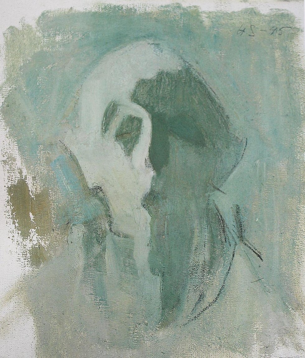Auto-Retrato, Luz e SombraInglês: Luz do Auto-Retrato Verde e Sombras de Helene Schjerfbeck