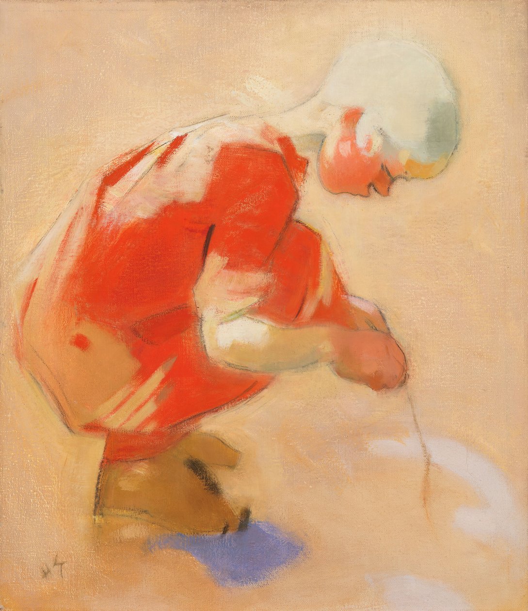 Garota na Areia, 1912. de Helene Schjerfbeck