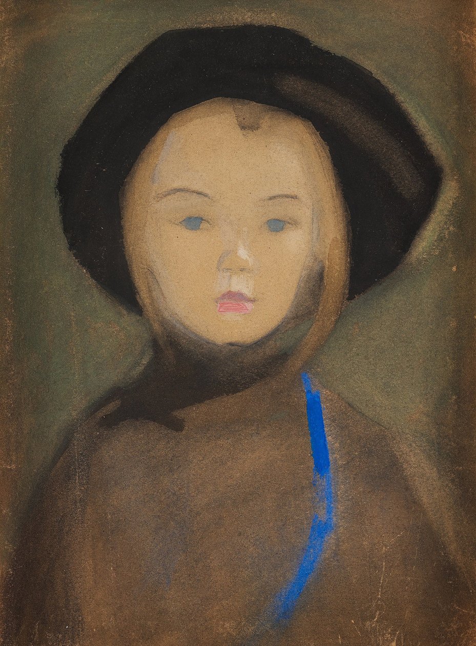 Garota com Fita Azul, 1909. de Helene Schjerfbeck