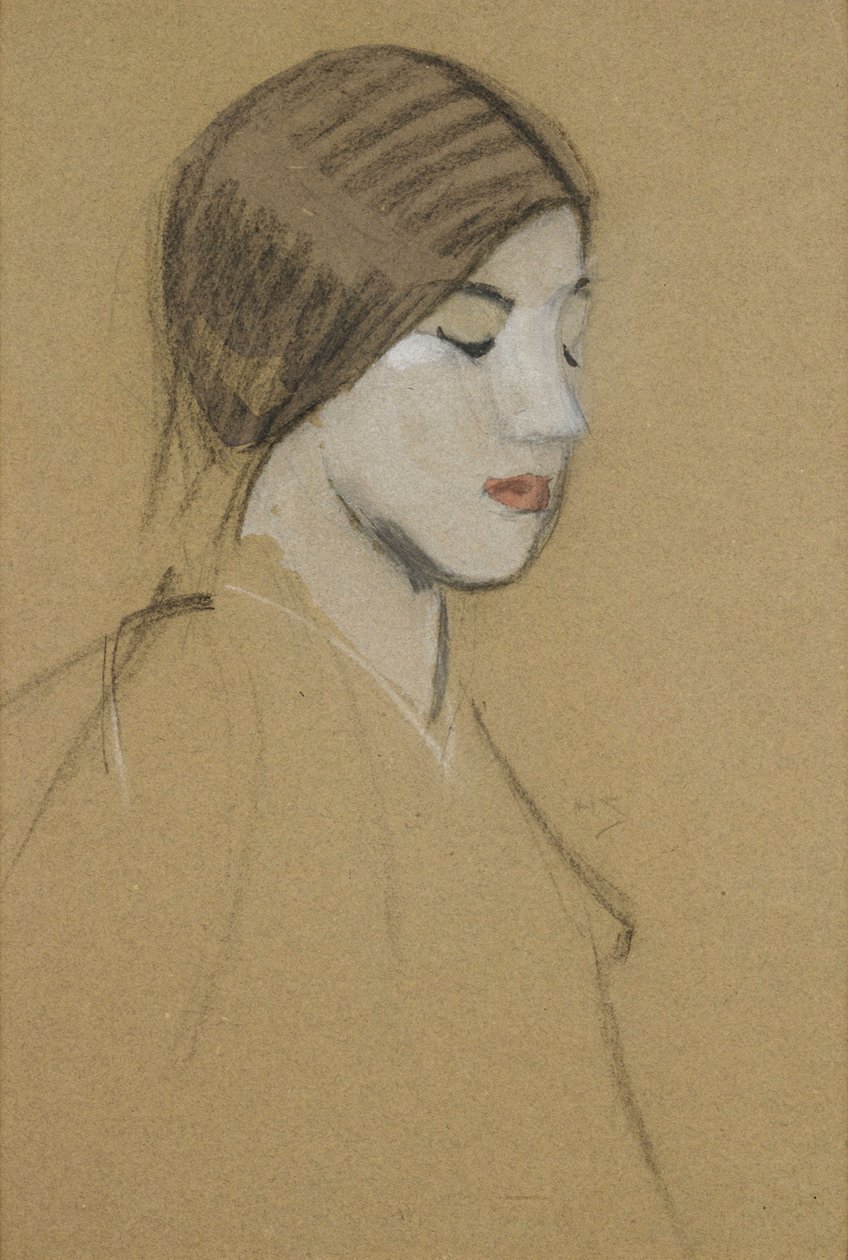 Cabeça de uma rapariga de Helene Schjerfbeck
