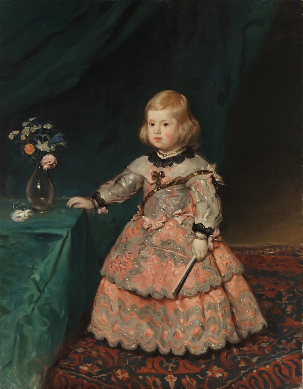 A Infanta Margarida com um vestido cor-de-rosa, cópia de uma obra de Velázquez de Helene Schjerfbeck