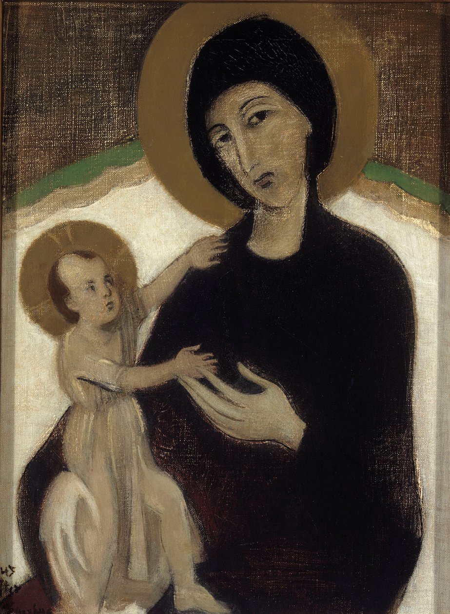 A Virgem com o Menino, segundo Cimabue de Helene Schjerfbeck