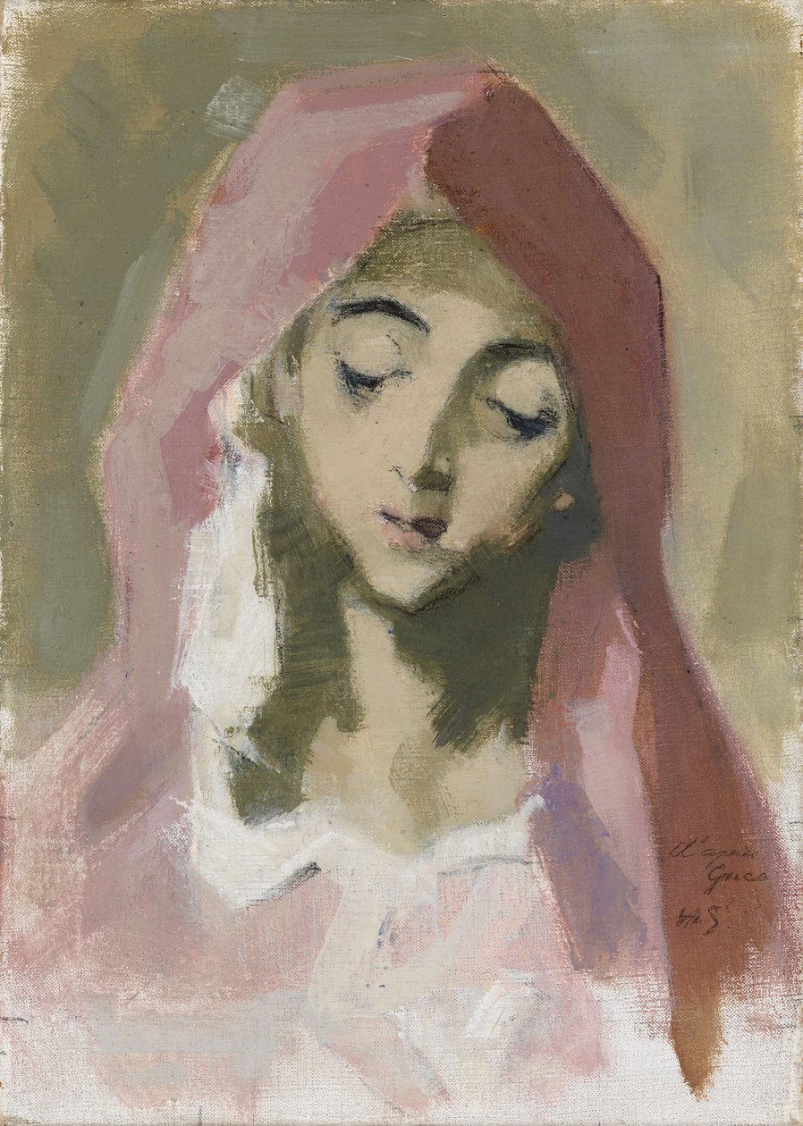 Madona da Caridade, inspirada em El Greco de Helene Schjerfbeck
