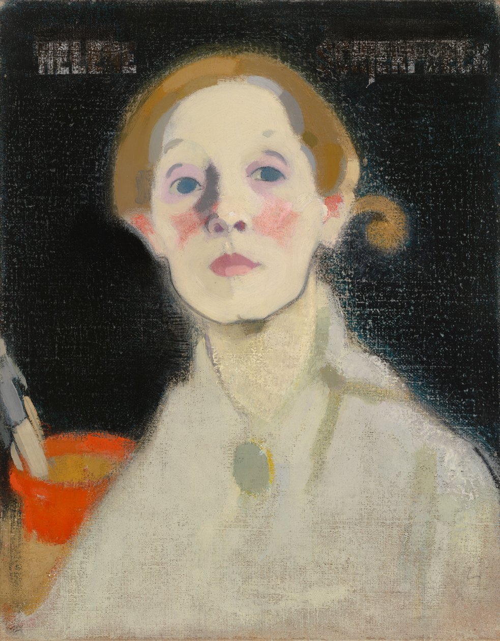 Auto-retrato, Fundo Preto de Helene Schjerfbeck