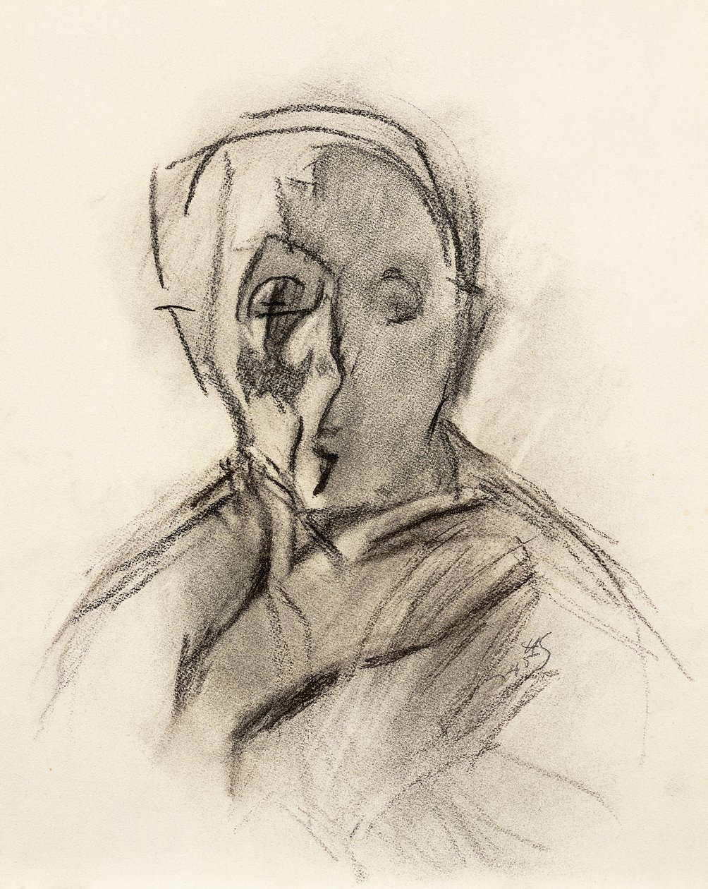 Autorretrato do Artista de Olhos Fechados de Helene Schjerfbeck
