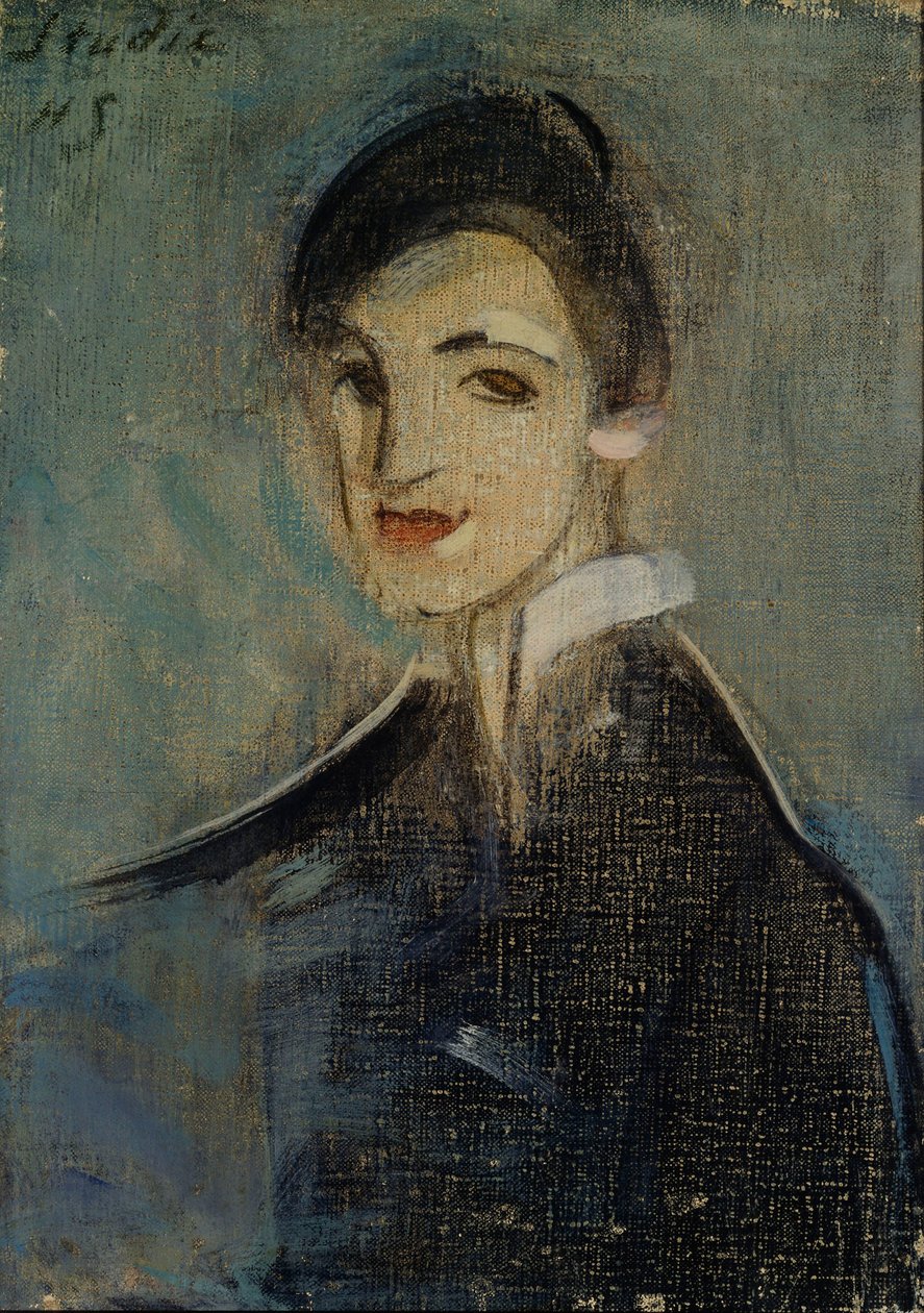 Cantora de Preto, 1916-1917. de Helene Schjerfbeck