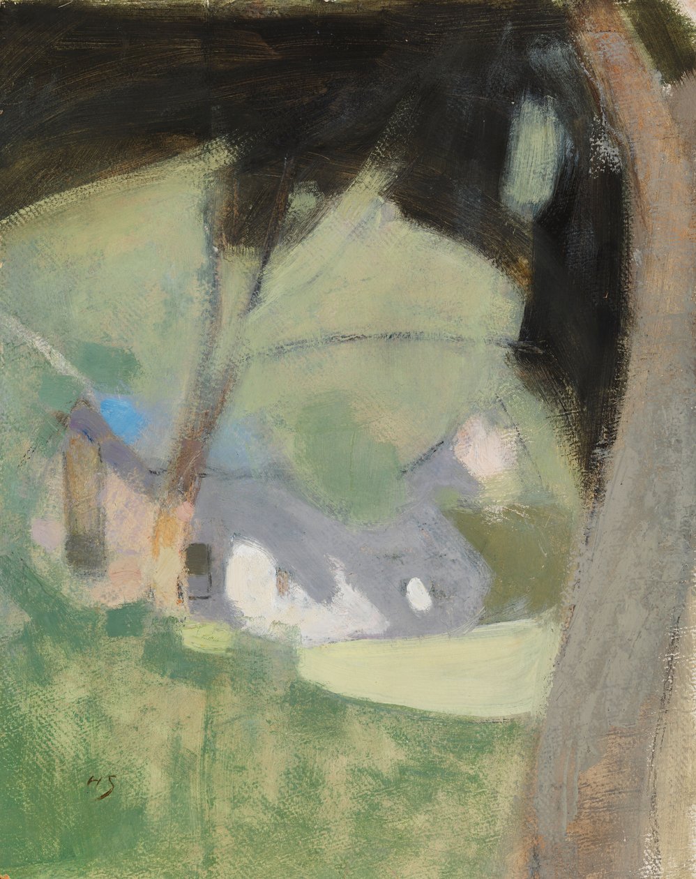 A Antiga Cervejaria (Composição) de Helene Schjerfbeck