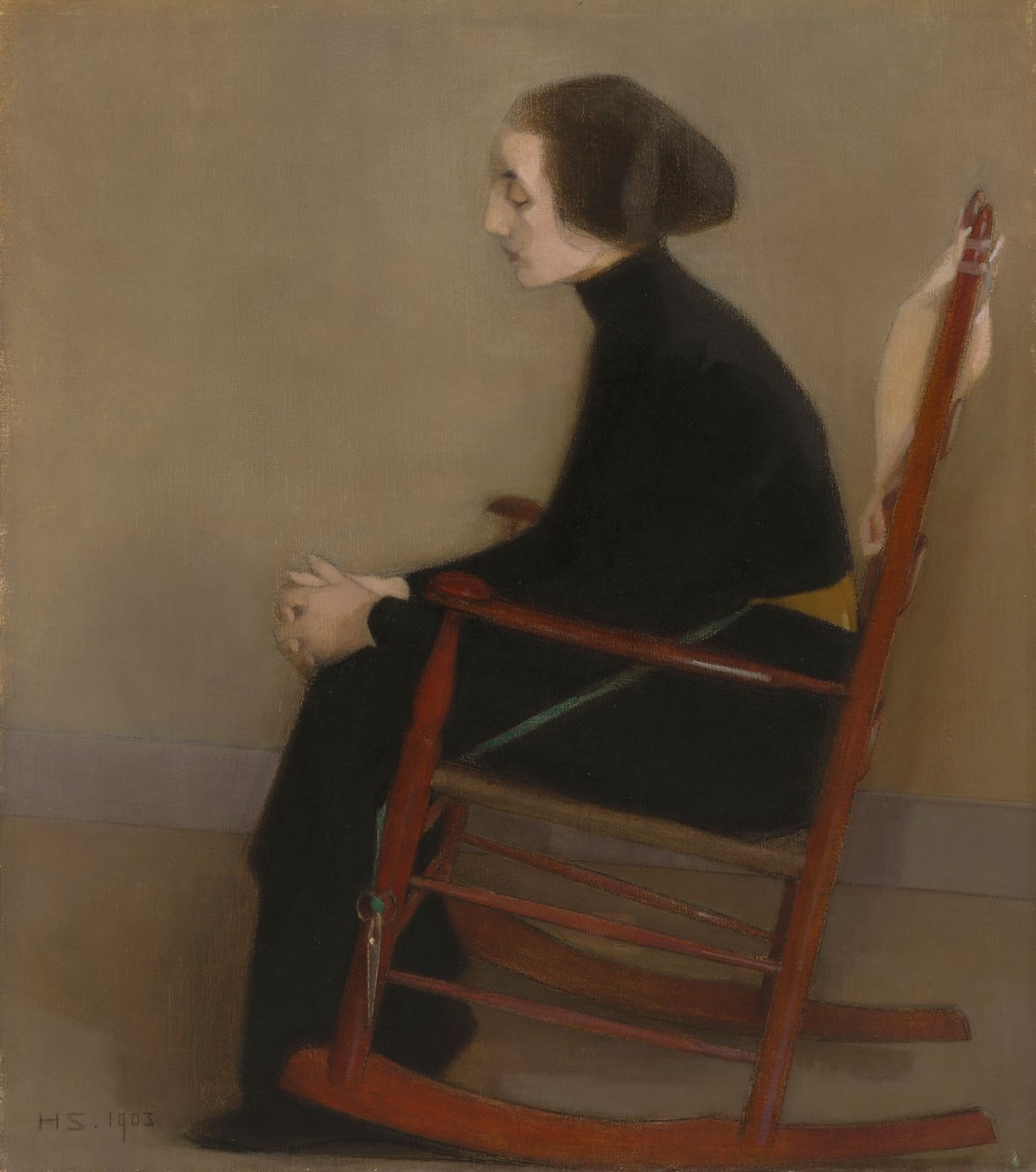 A costureira (a mulher trabalhadora) de Helene Schjerfbeck