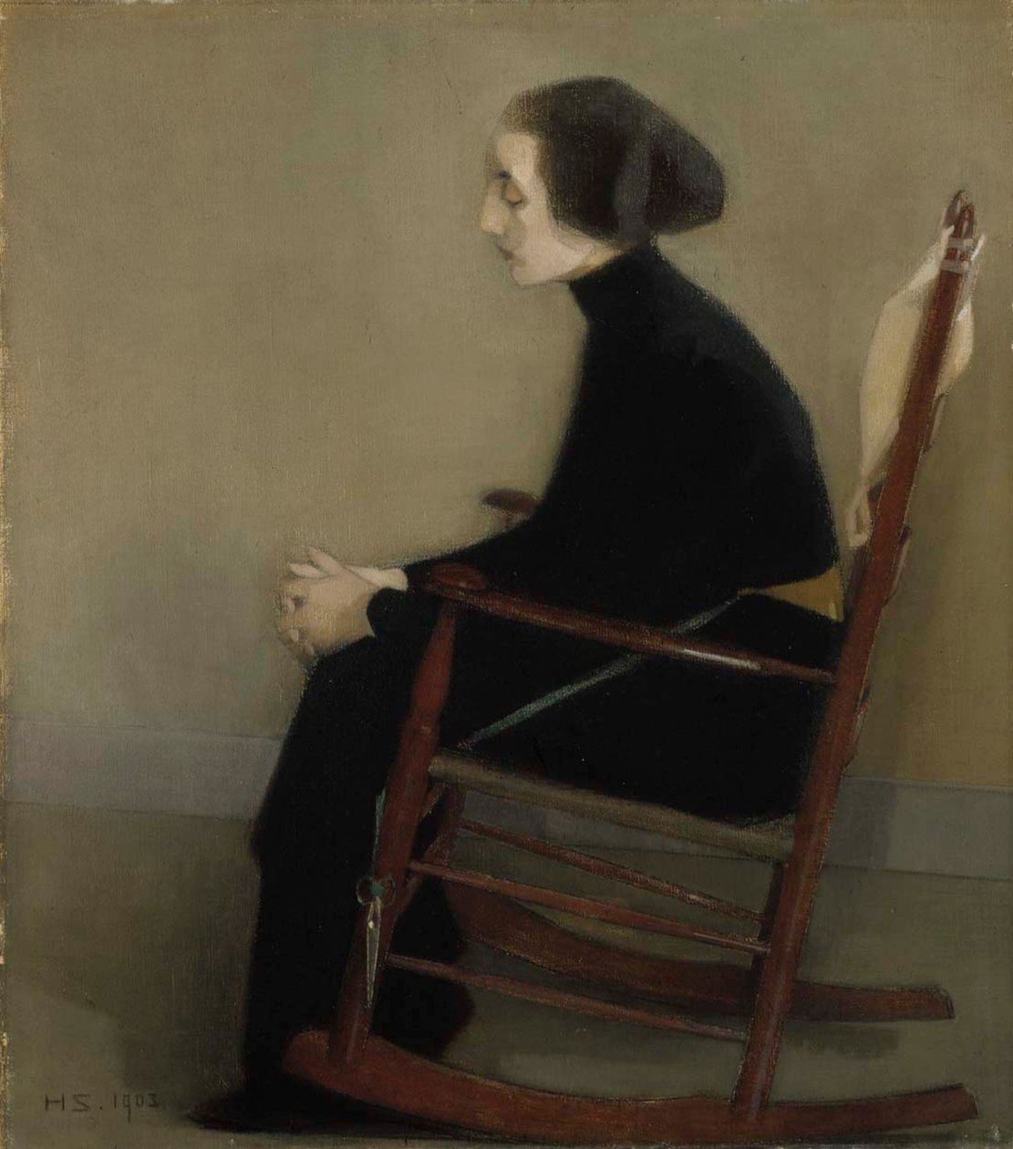 A Costureira A Mulher Trabalhadora, 1903. de Helene Schjerfbeck