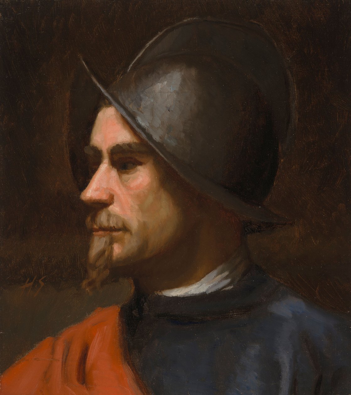 Guerreiro com capacete de Helene Schjerfbeck