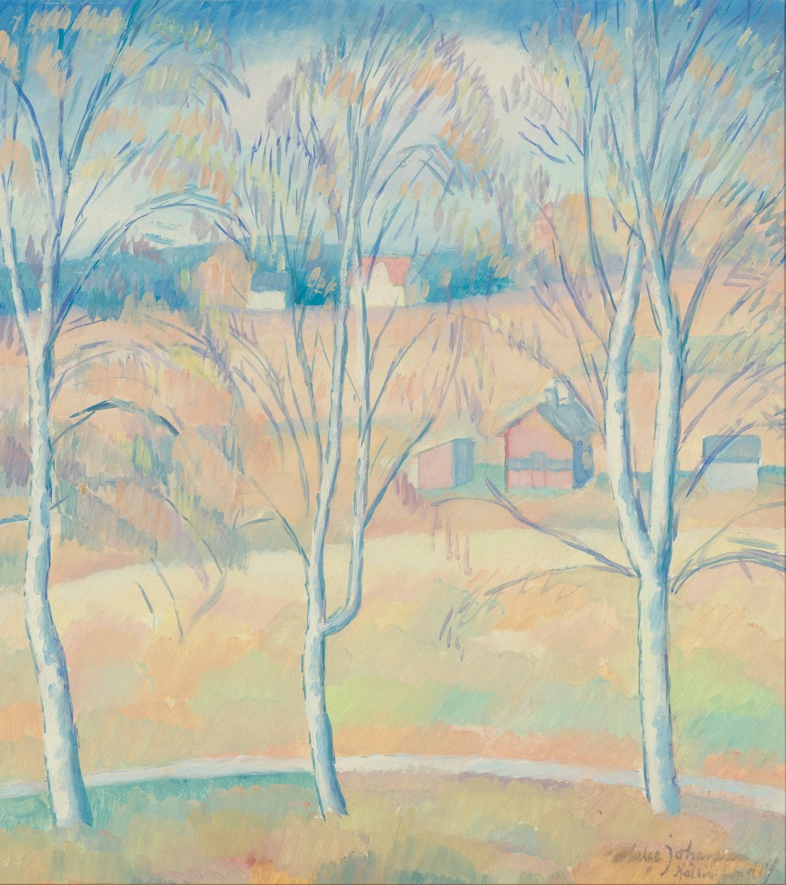 Paisagem da Primavera Halsingland de Helge Johansson