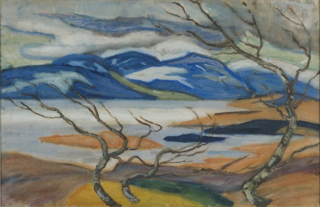 Torne Marsh na Primavera (guache sobre papel) de Helmer Osslund