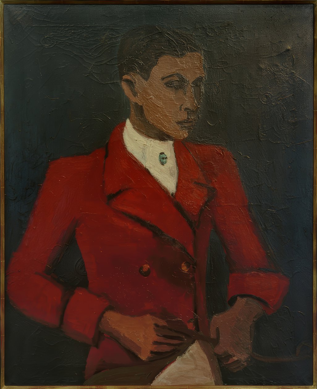 Auto-retrato em traje de caça I de Helmut Kolle
