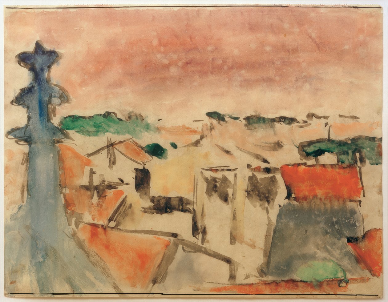 Aldeia sob céu violeta de Helmuth Macke