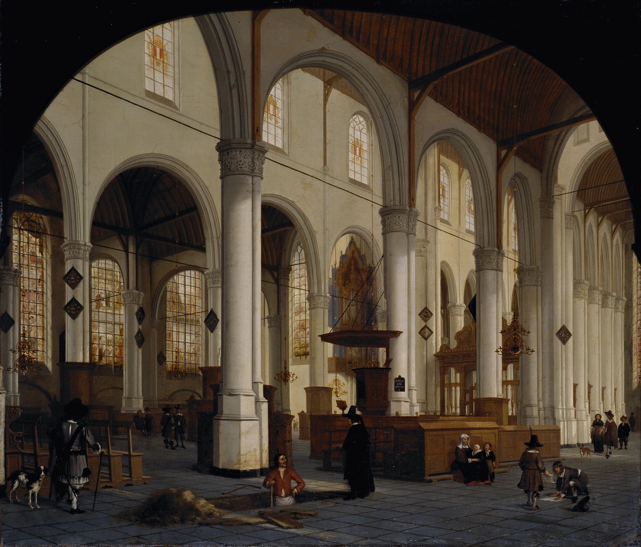 O interior de St Janskerk em Gouda de Hendrik Cornelisz. van Vliet