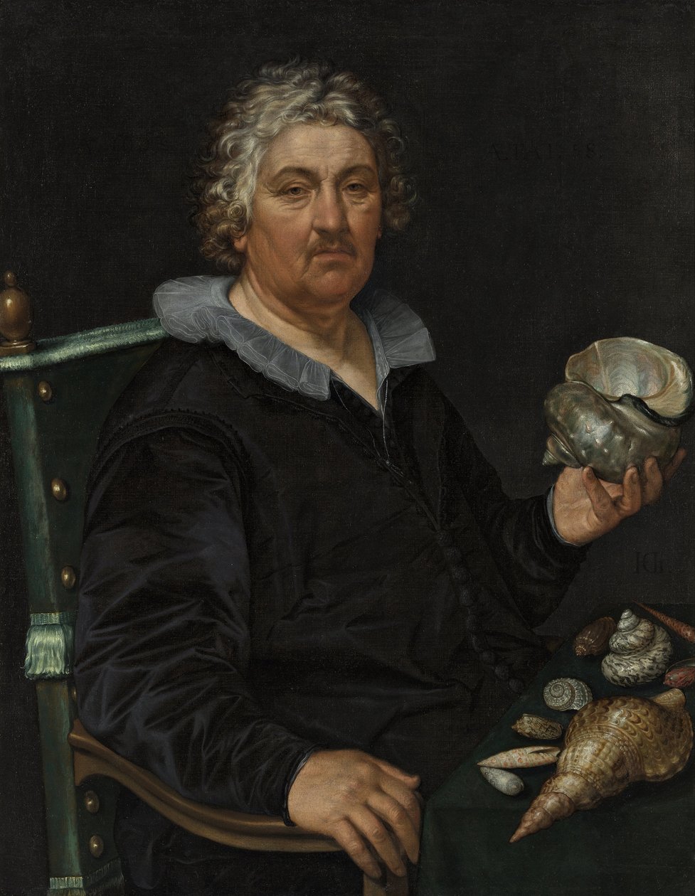 Retrato do colecionador Haarlem Shell Jan Govertsen van der Aer de Hendrik Goltzius