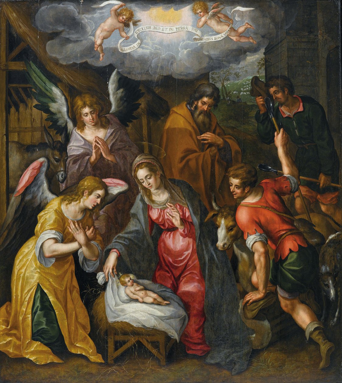 O nascimento de Cristo de Hendrick de Clerck