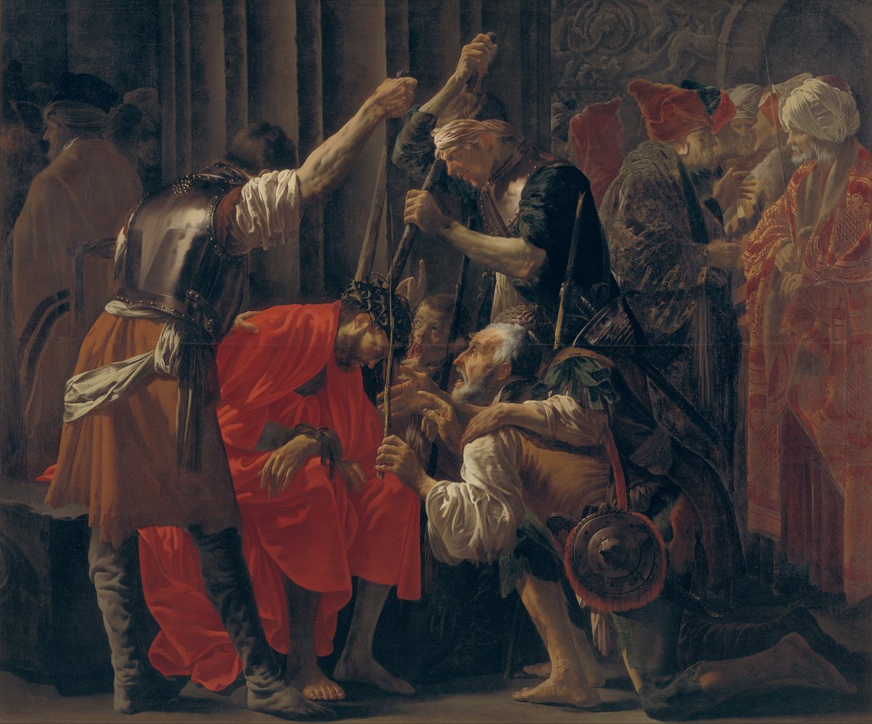 Cristo coroado de espinhos de Hendrick ter Brugghen