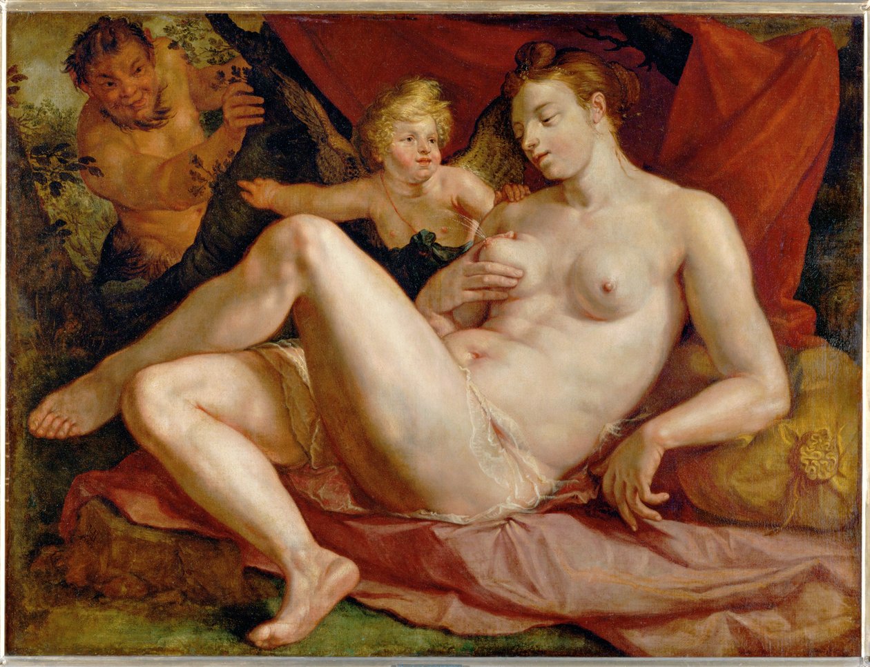 Júpiter e Antíope ... de Hendrick (attr. to) Goltzius
