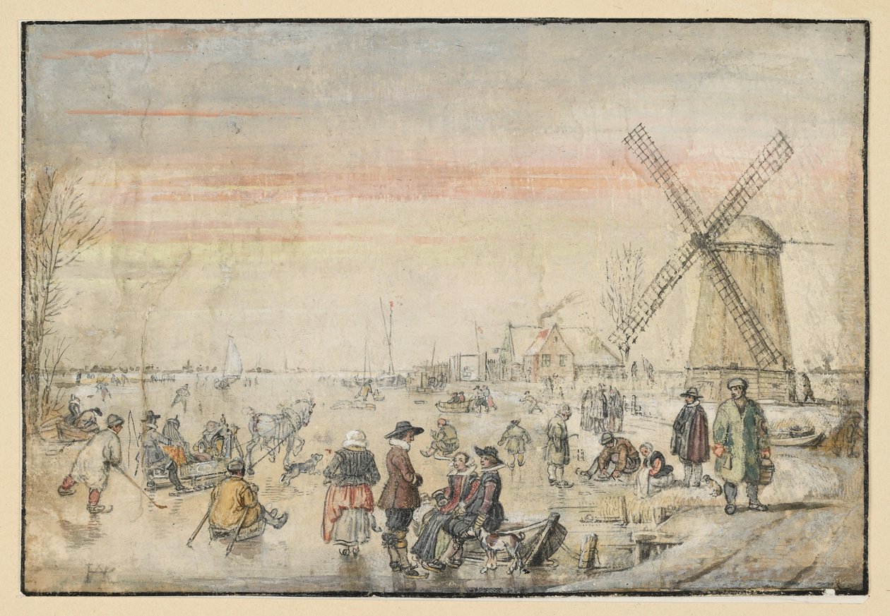 Vida no gelo de Hendrick Avercamp