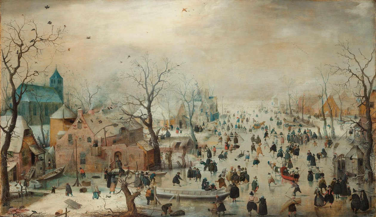 Paisagem de Inverno com patinadores de gelo
Paisagem de Inverno com Skaters de Hendrick Avercamp