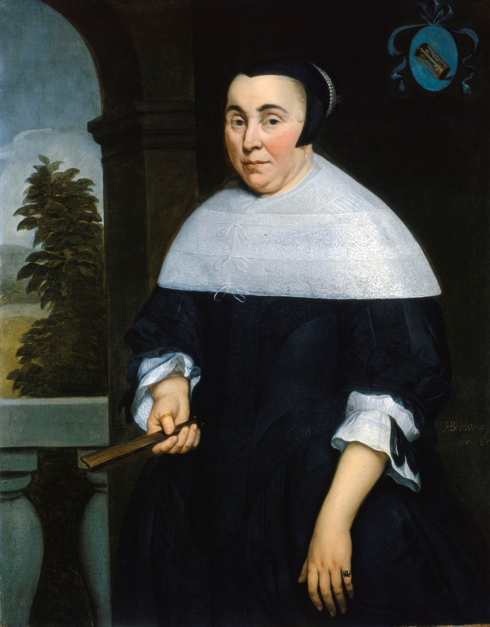 Retrato de Anna van Gelder, c.1664 (óleo sobre tela) de Hendrick Berckman