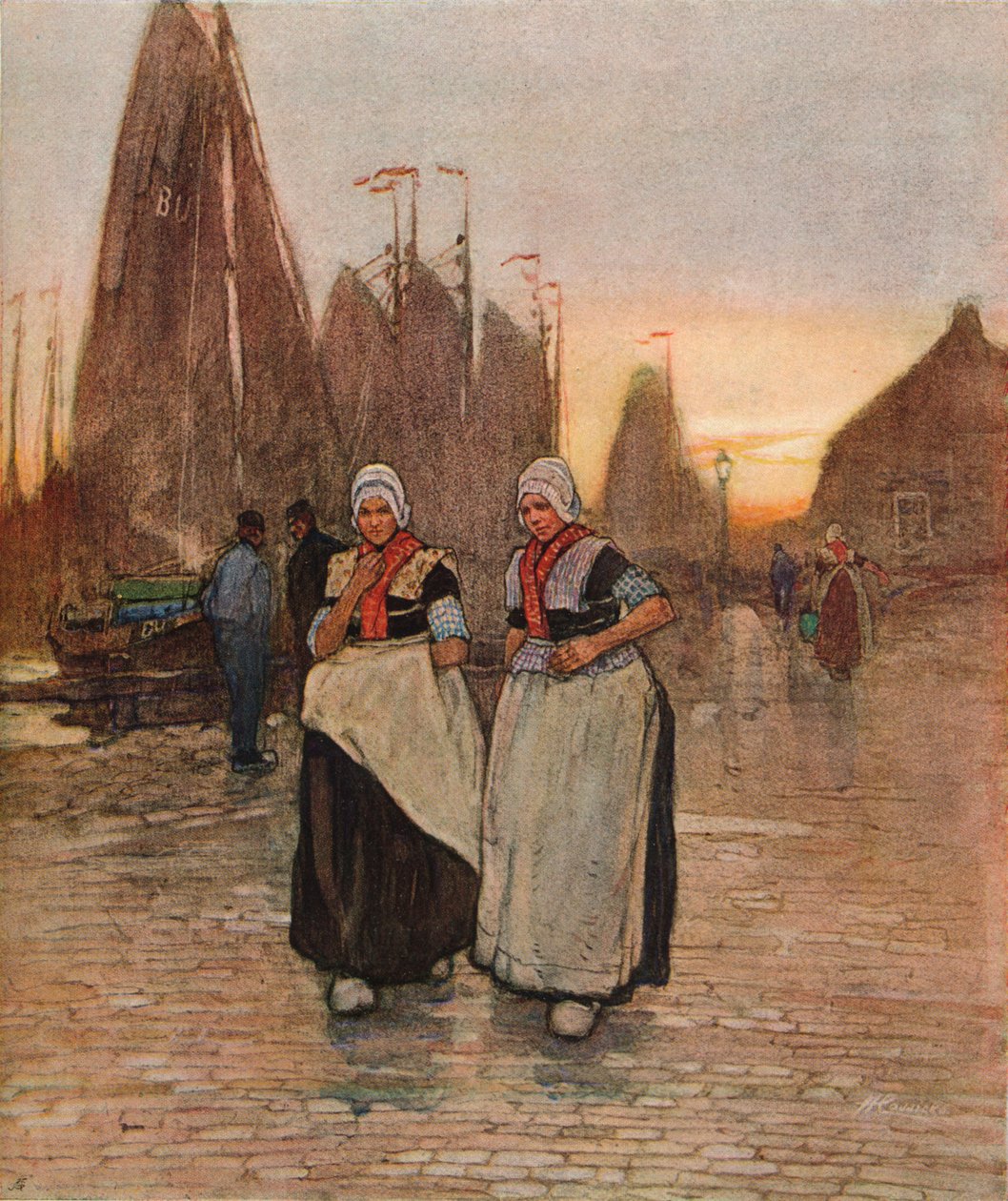 No cais, c1902 de Hendrick Cassiers