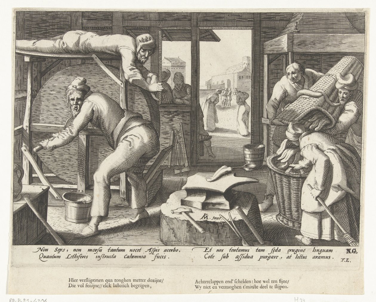 Afiador de língua de Hendrick Goltzius (attributed to workshop of)