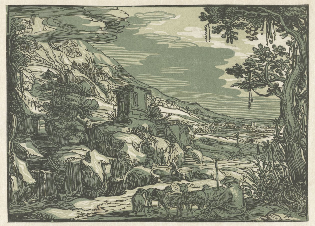 Paisagem Arcadiana de Hendrick Goltzius (rejected attribution)