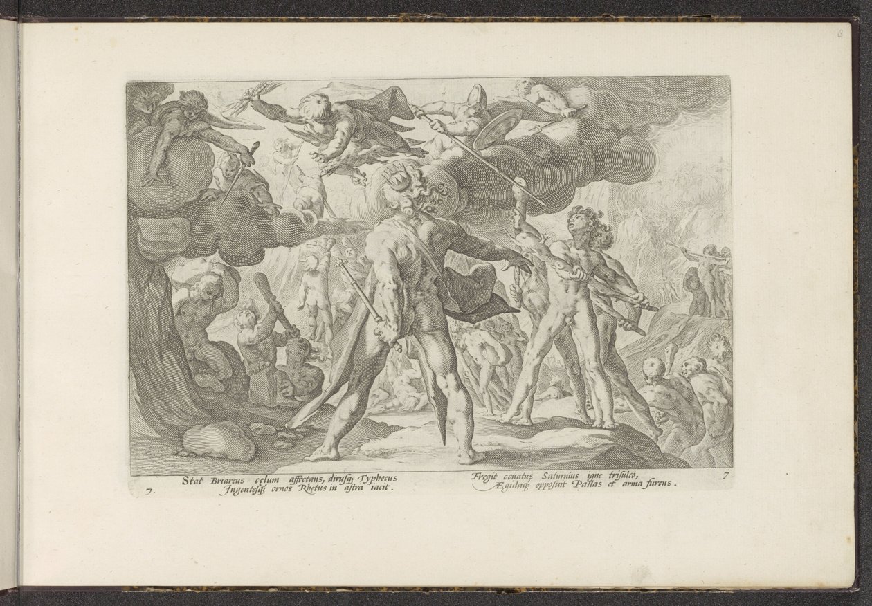 Ataque dos Gigantes ao mundo dos deuses
Metamorfoses de Ovid (título da série)
Recriações de P. Ovidius Naso (título da série) de Hendrick Goltzius (workshop of)