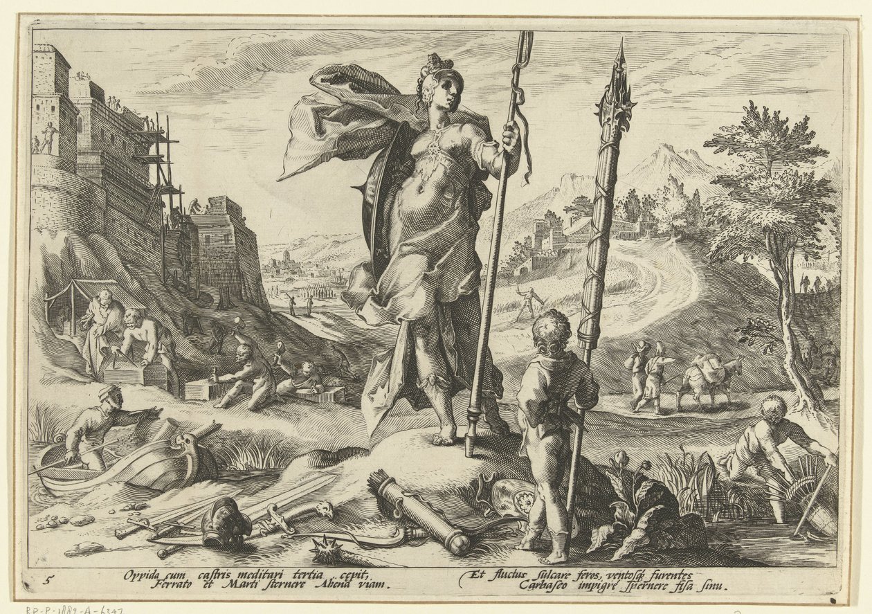 Idade do Bronze Metamorfoses de Ovídio (título da série) de Hendrick Goltzius (workshop of)