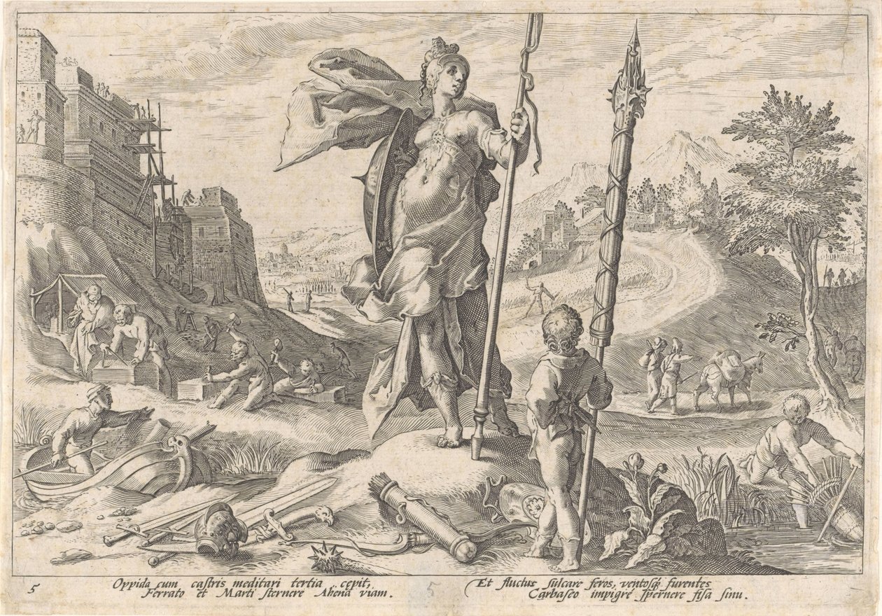 A Idade do Bronze Metamorfoses de Ovídio (título da série) de Hendrick Goltzius (workshop of)