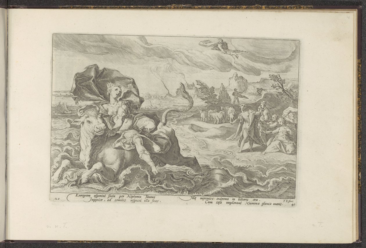 O rapto da Europa
Metamorfoses de Ovid (título da série)
Recriações de P. Ovidius Naso (título da série) de Hendrick Goltzius (workshop of)