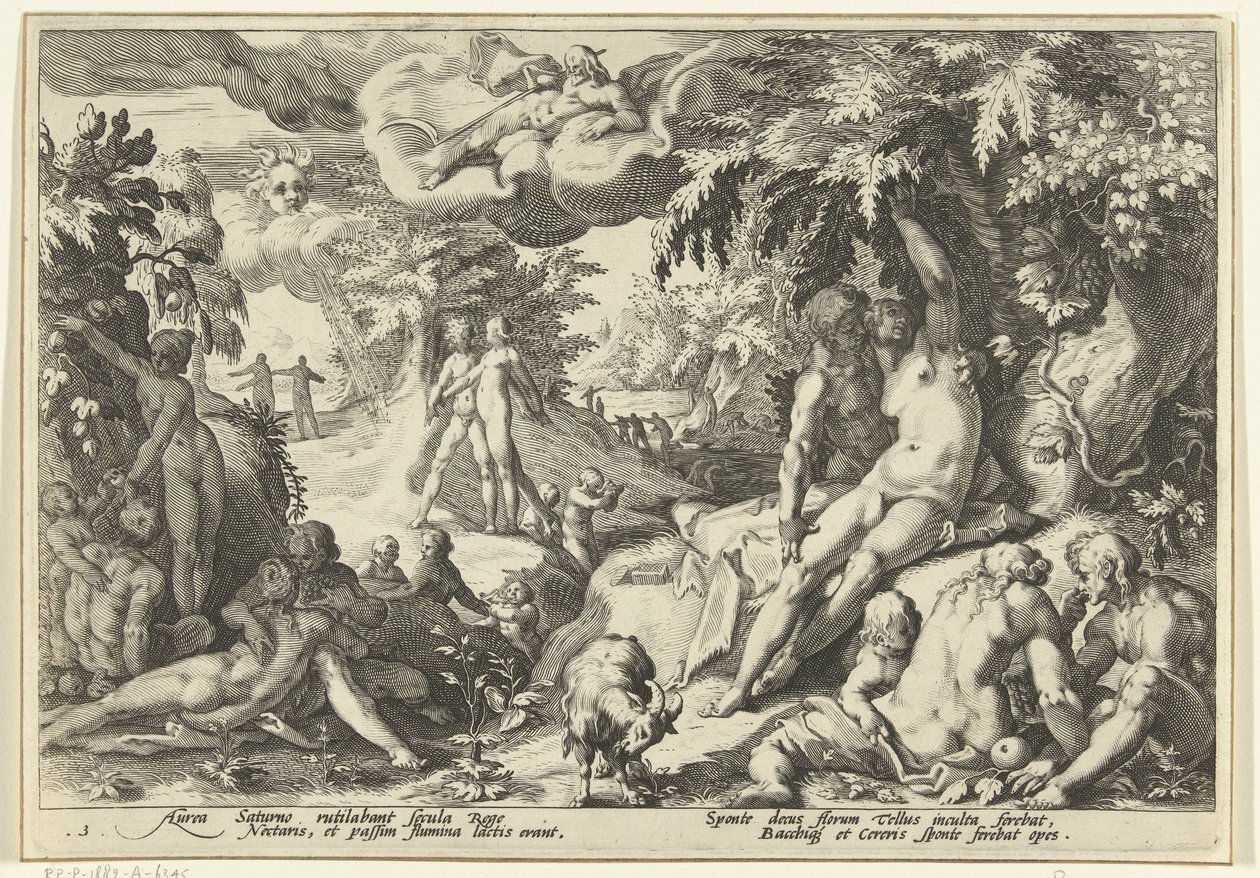 Era de ouro Metamorfoses de Ovídio (título da série) de Hendrick Goltzius (workshop of)