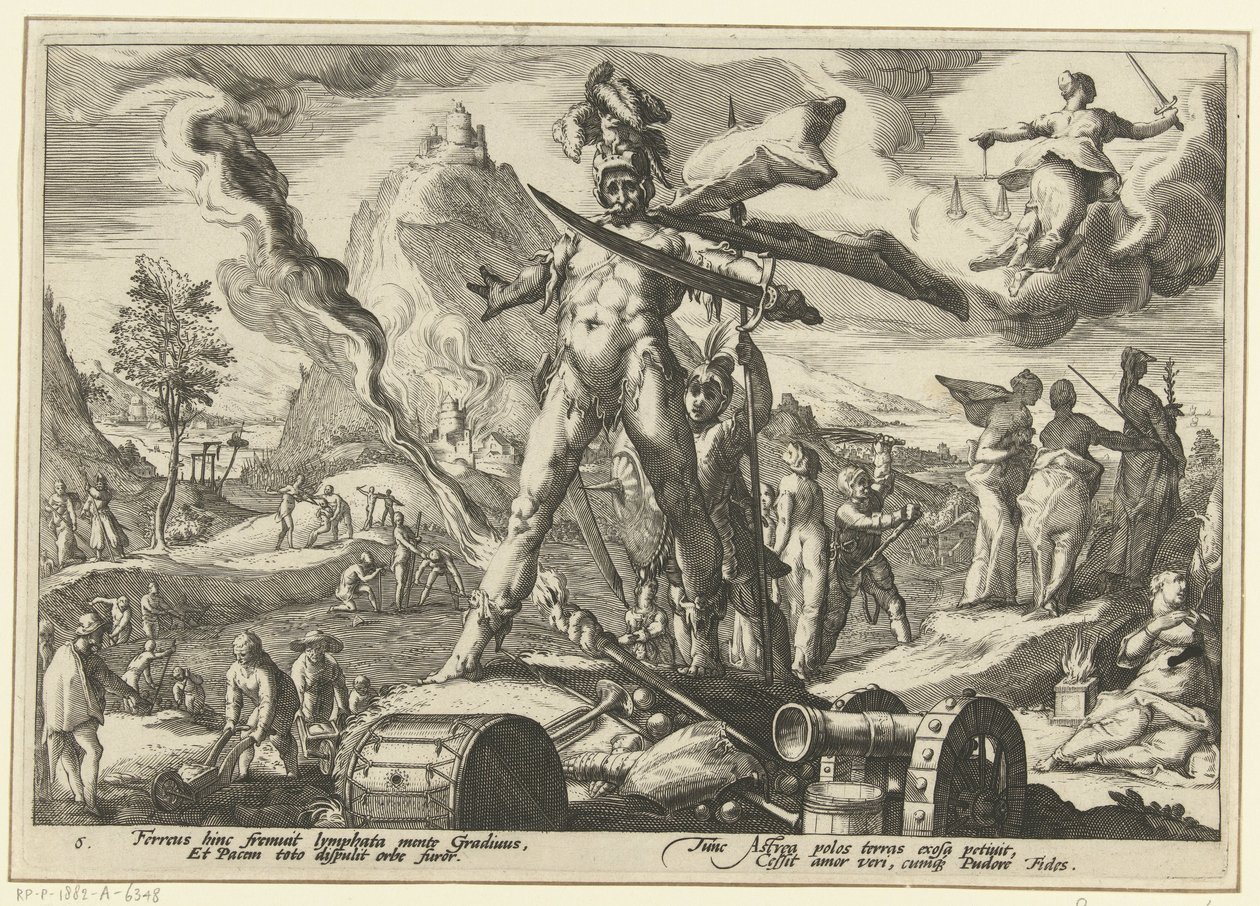 Era do aço Metamorfoses de Ovídio (título da série) de Hendrick Goltzius (workshop of)