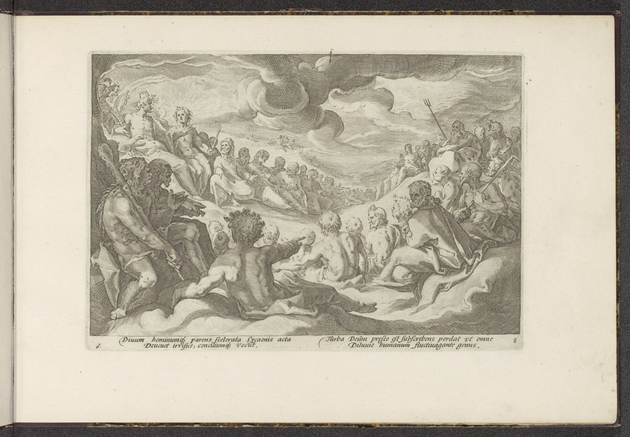 Júpiter convoca os deuses das Olimpíadas
Metamorfoses de Ovid (título da série)
Recriações de P. Ovidius Naso (título da série) de Hendrick Goltzius (workshop of)