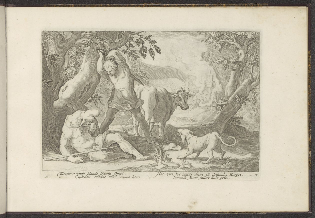 Mercúrio mata Argus
Metamorfoses de Ovid (título da série)
Recriações de P. Ovidius Naso (título da série) de Hendrick Goltzius (workshop of)
