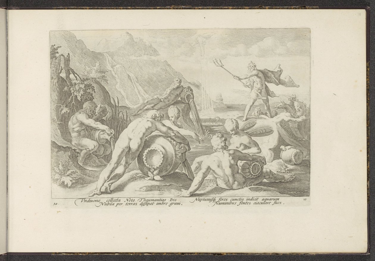 Neptuno e os deuses do rio provocam uma inundação
Metamorfoses de Ovid (título da série)
Recriações de P. Ovidius Naso (título da série) de Hendrick Goltzius (workshop of)