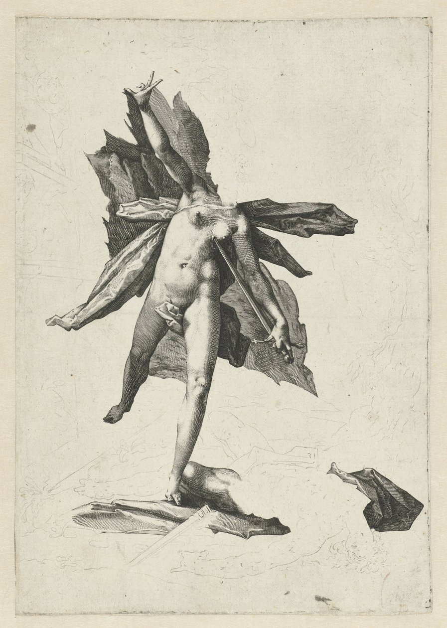 Pyramus e Thisbe de Hendrick Goltzius (workshop of)