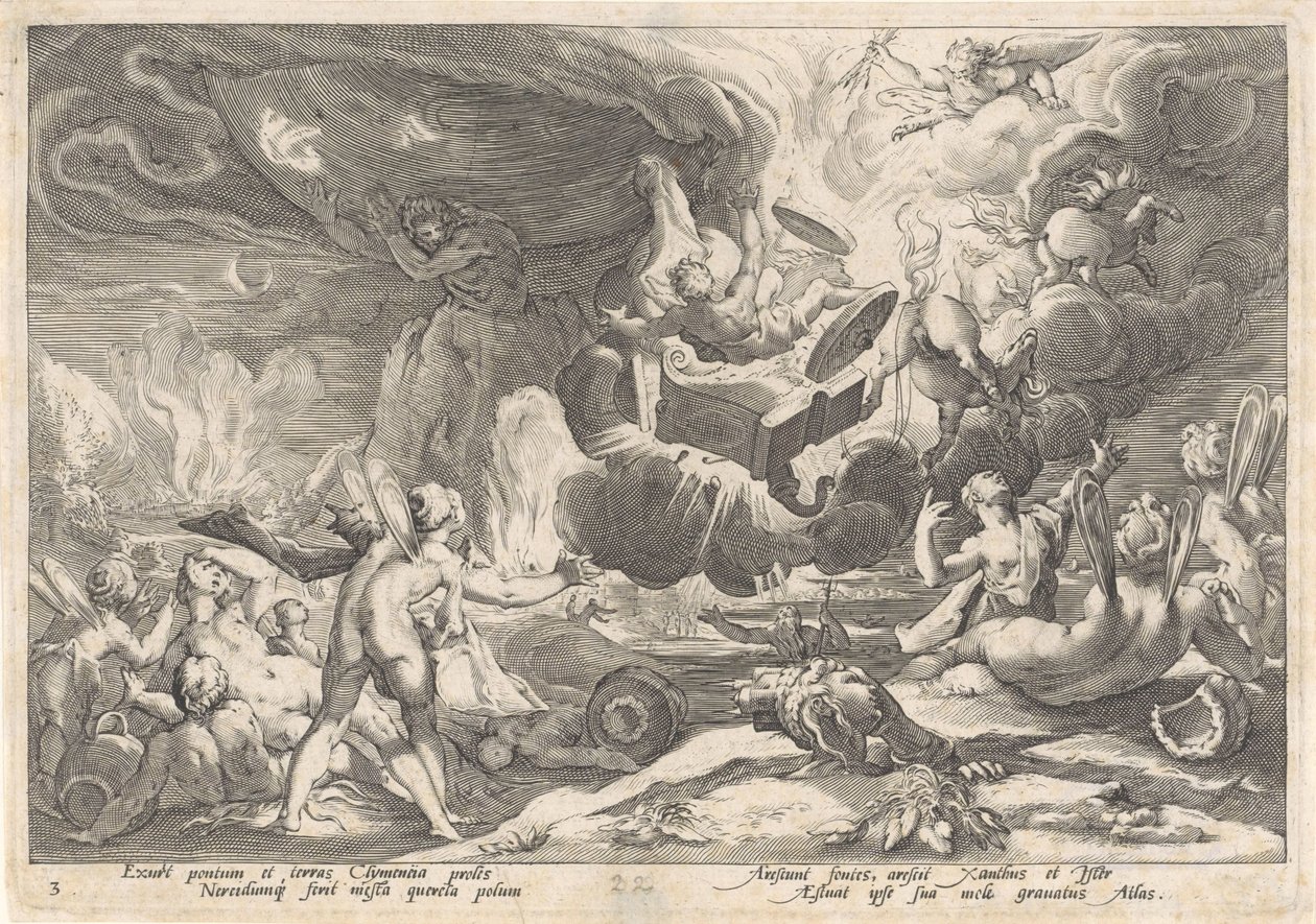 Queda de Phaëthon
Metamorfoses por Ovid (título da série) de Hendrick Goltzius (workshop of)