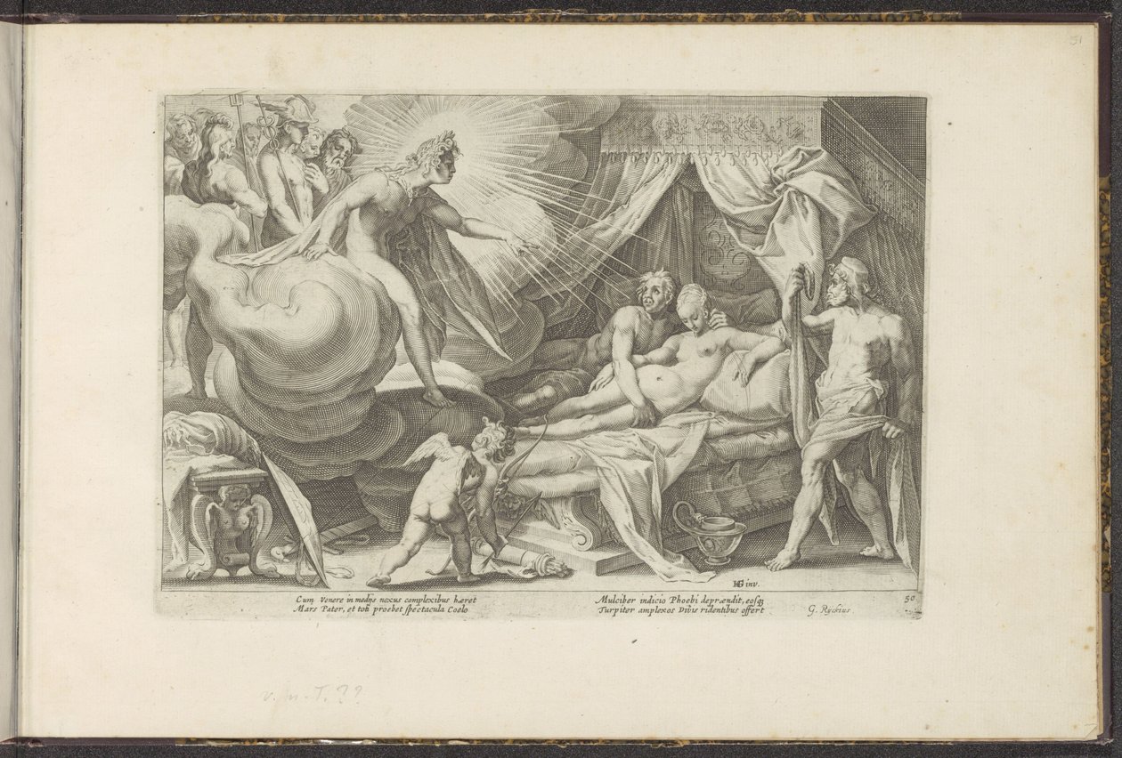Vénus e Marte apanhados
Metamorfoses de Ovid (título da série)
Recriações de P. Ovidius Naso (título da série) de Hendrick Goltzius (workshop of)
