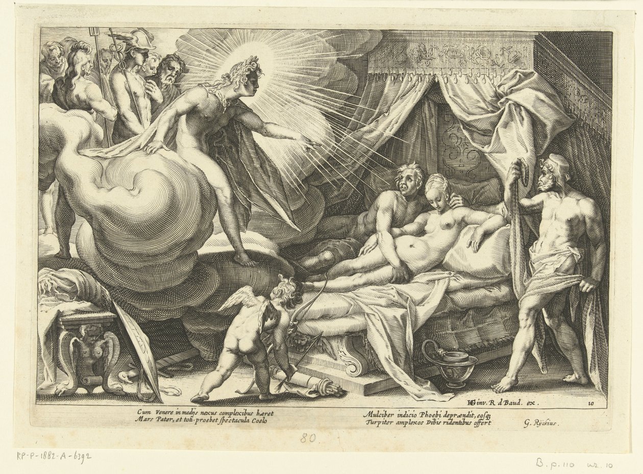 Vénus e Marte surpreendidos pela Apollo
Metamorfoses de Ovid (título da série) de Hendrick Goltzius (workshop of)