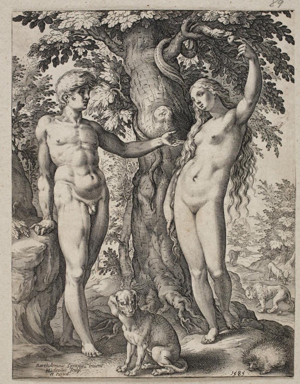 Adão e Eva de Hendrick Goltzius